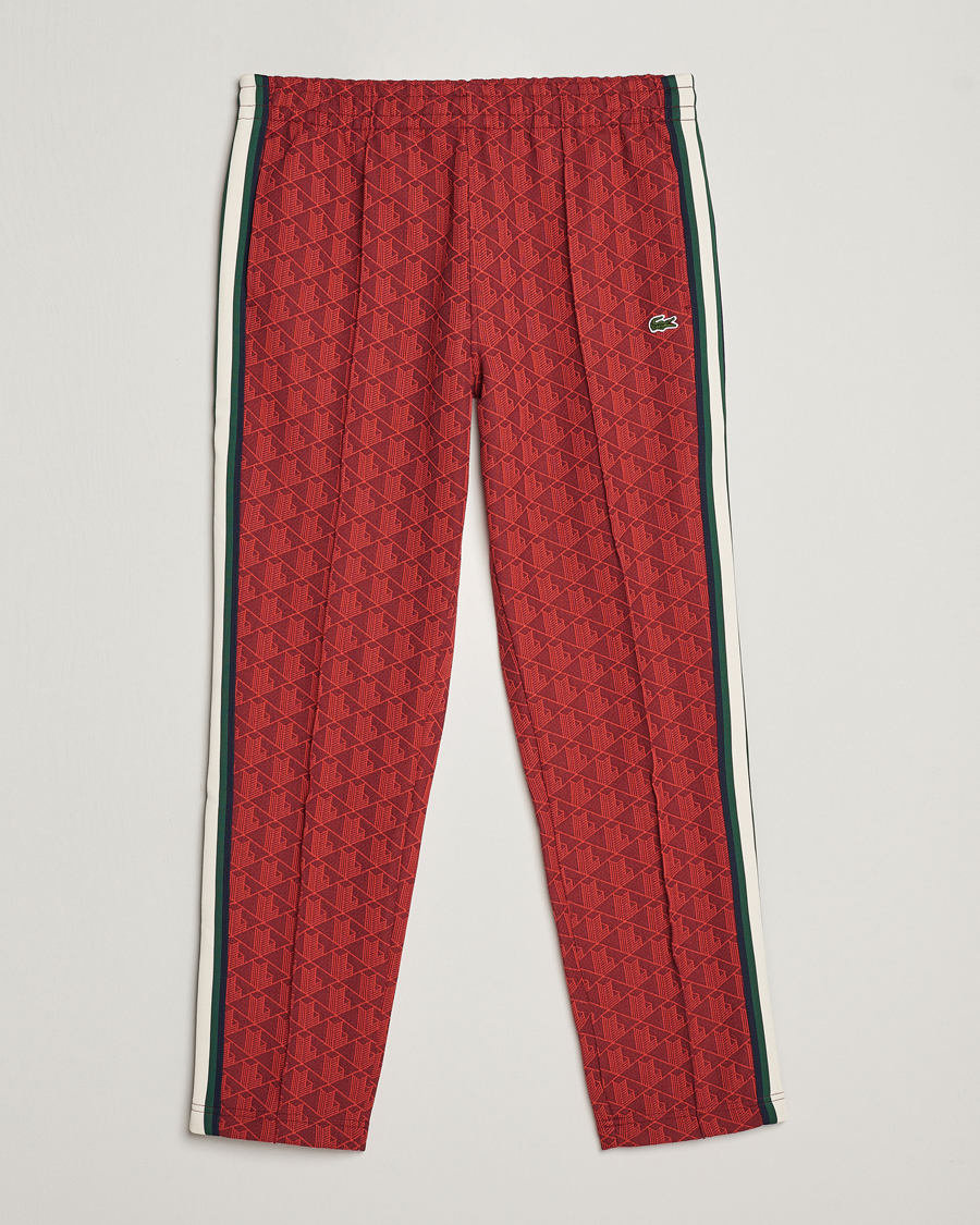 Uomini | Pantaloni | Lacoste | Monogram Trackpants Pinot/Red