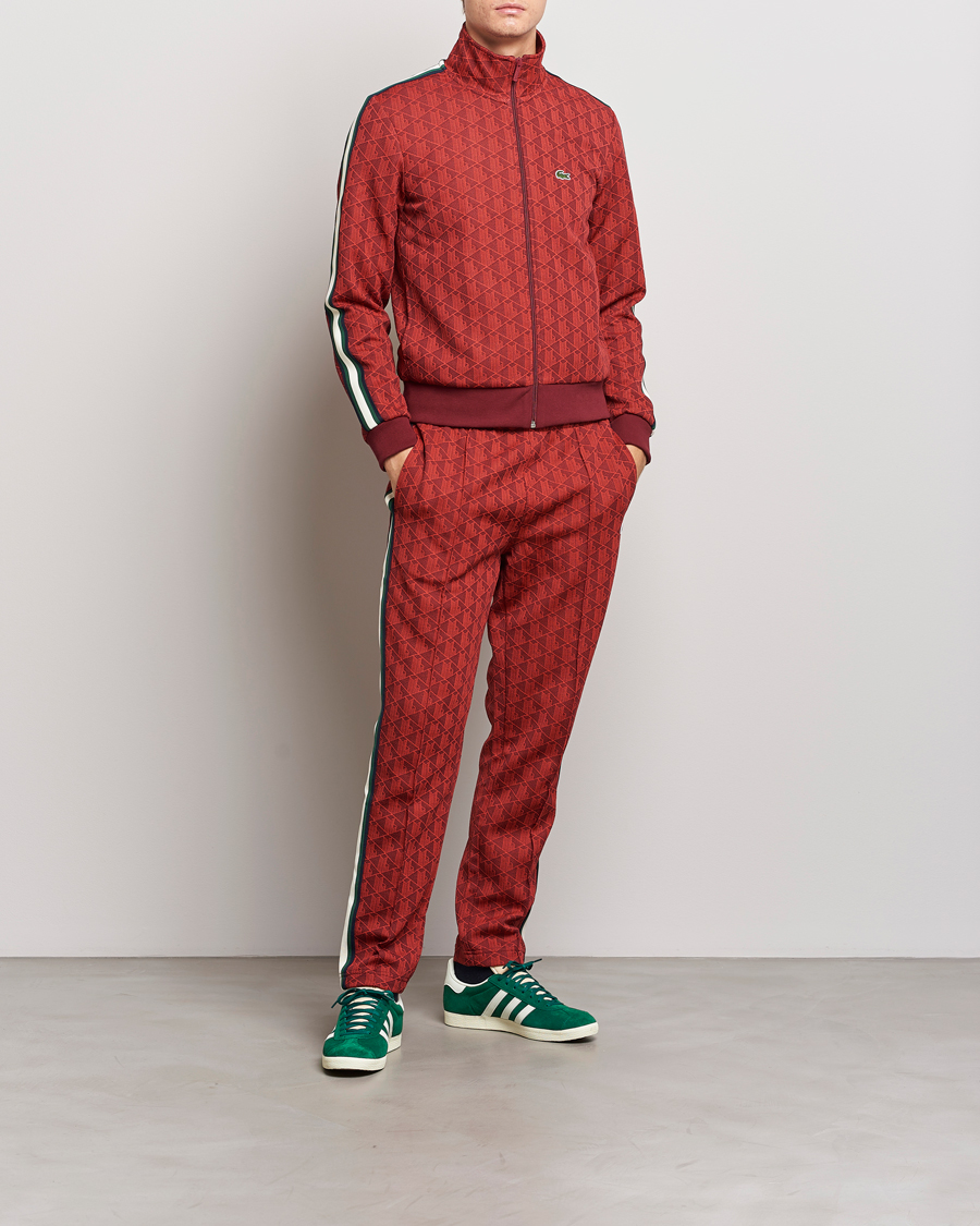 Uomini | Pantaloni | Lacoste | Monogram Trackpants Pinot/Red