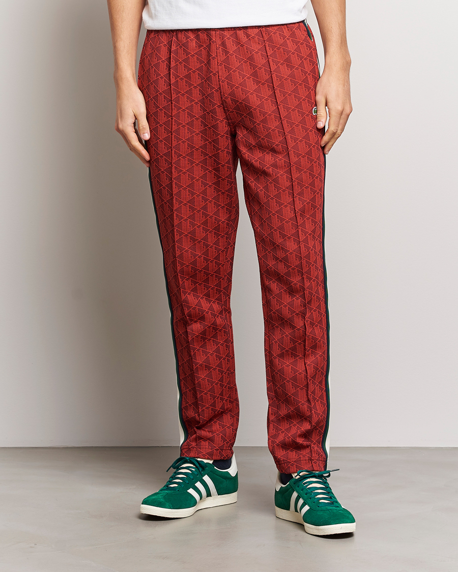 Uomini | Pantaloni | Lacoste | Monogram Trackpants Pinot/Red