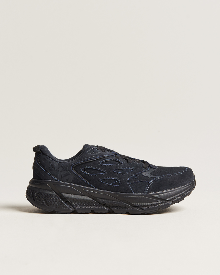 Uomini | Hoka Clifton L Suede Black | Hoka | Clifton L Suede Black