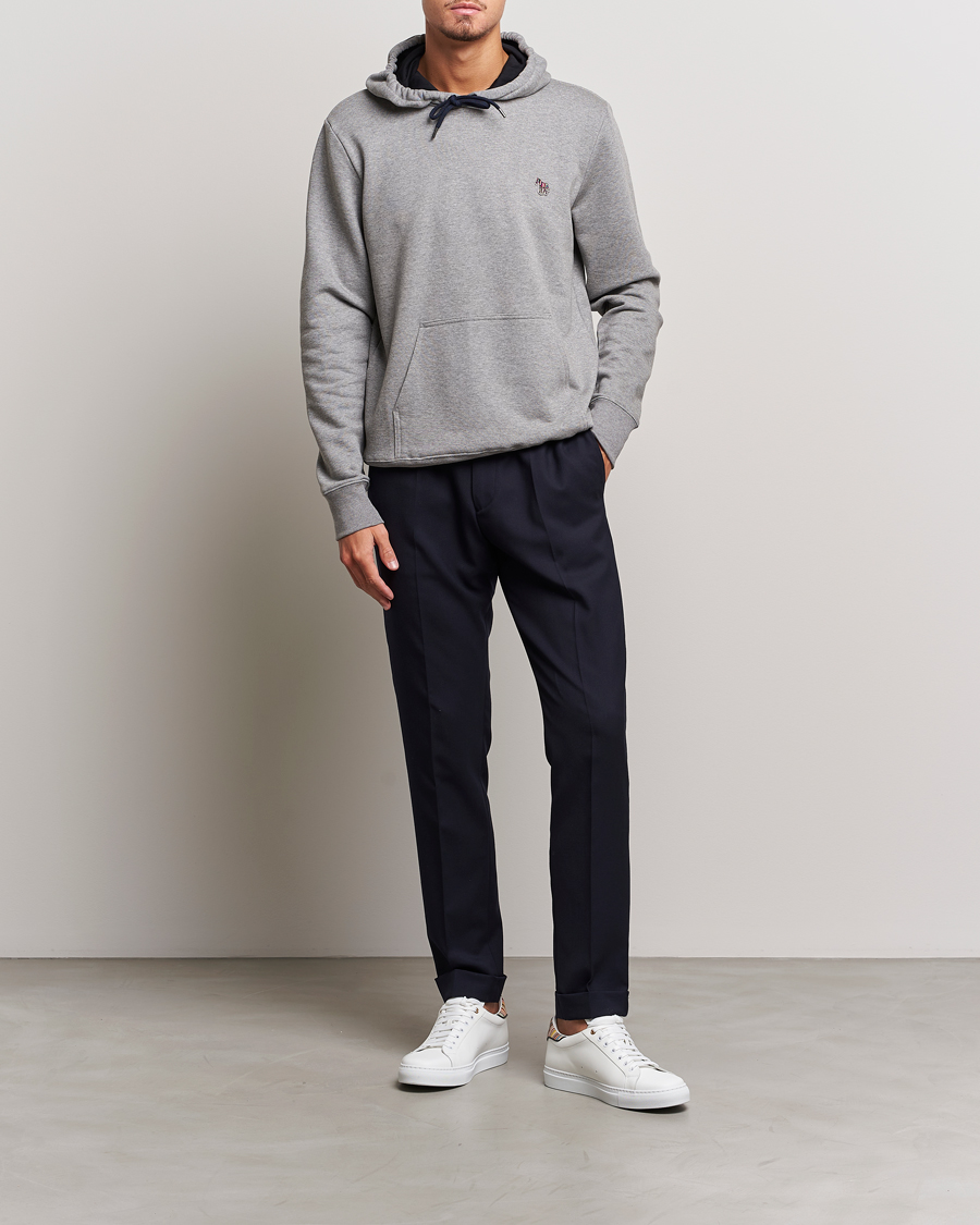 Uomini | Maglieria | PS Paul Smith | Zebra Organic Cotton Hoodie Grey Melange