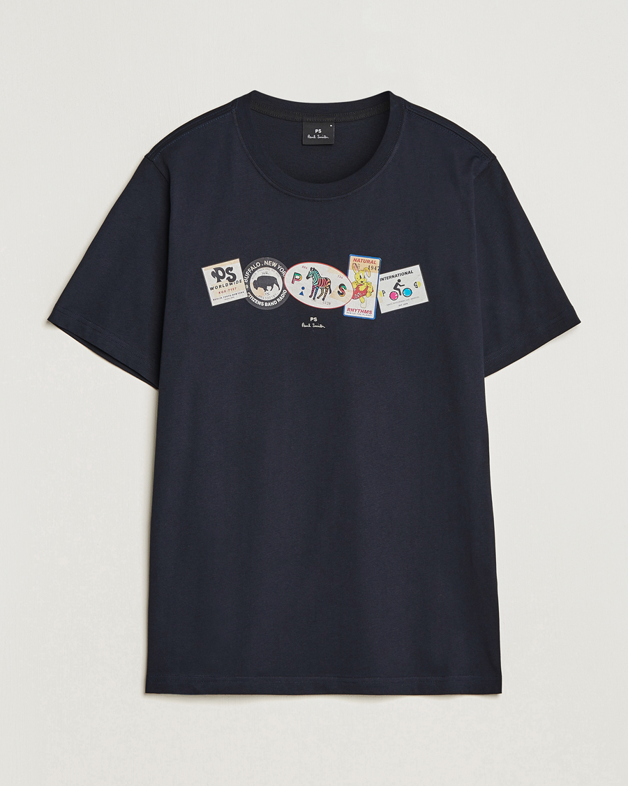 Uomini | T-shirt | PS Paul Smith | PS In A Row Crew Neck T-Shirt Navy