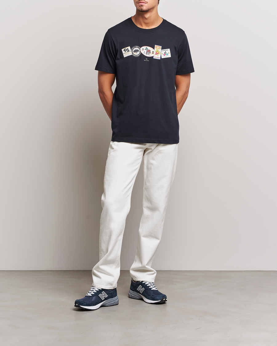 Uomini | T-shirt | PS Paul Smith | PS In A Row Crew Neck T-Shirt Navy