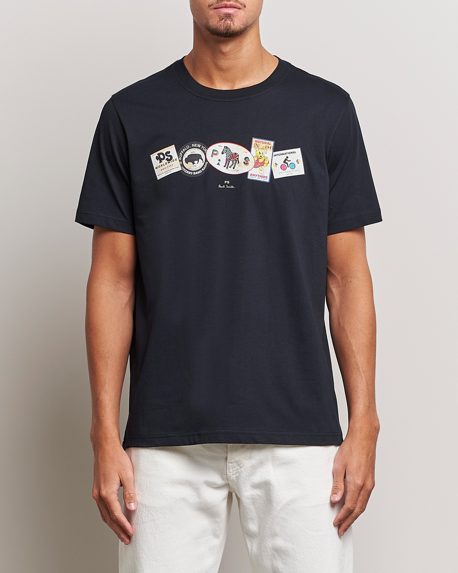 Uomini | T-shirt | PS Paul Smith | PS In A Row Crew Neck T-Shirt Navy