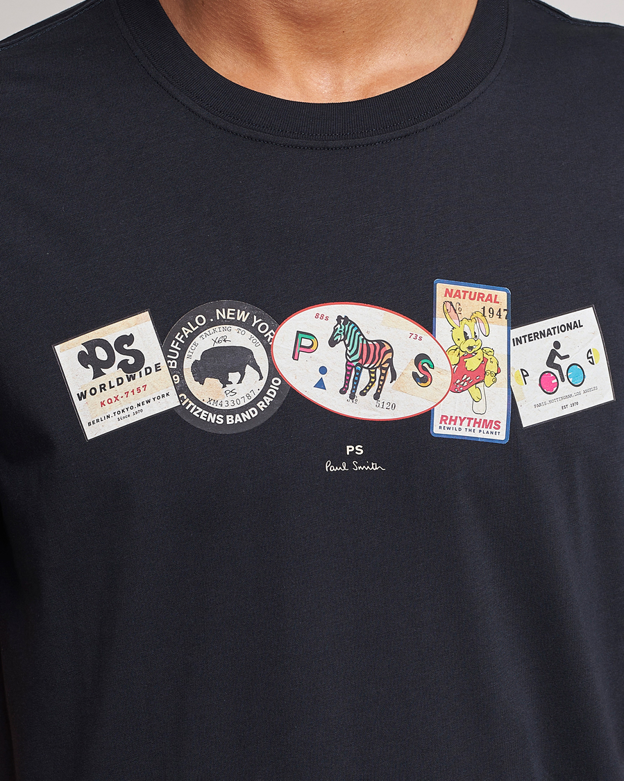 Uomini | T-shirt | PS Paul Smith | PS In A Row Crew Neck T-Shirt Navy