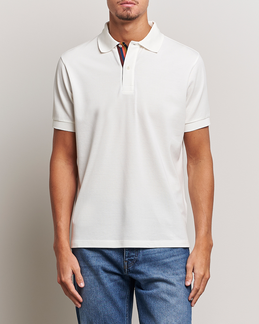 Uomini | Polo | Paul Smith | Placket Stripe Polo White