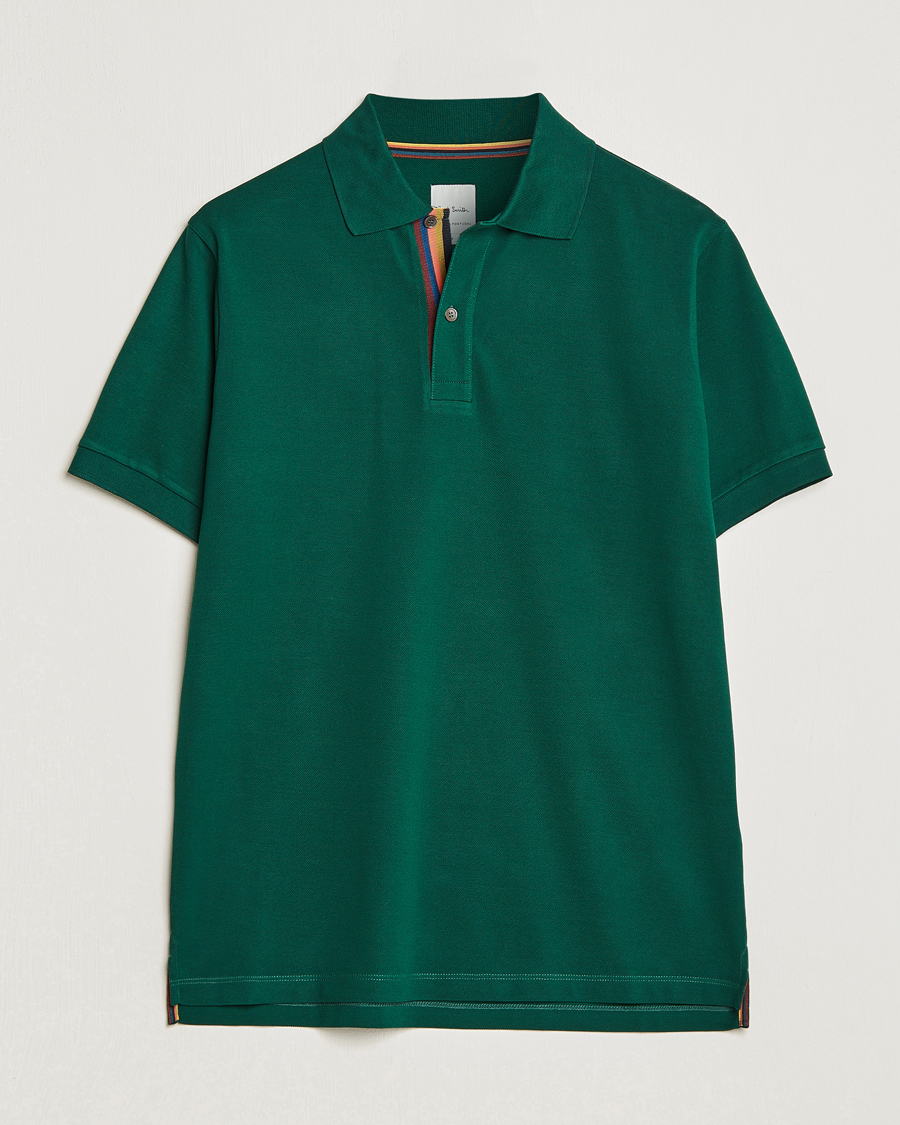 Uomini | Polo | Paul Smith | Placket Stripe Polo Green