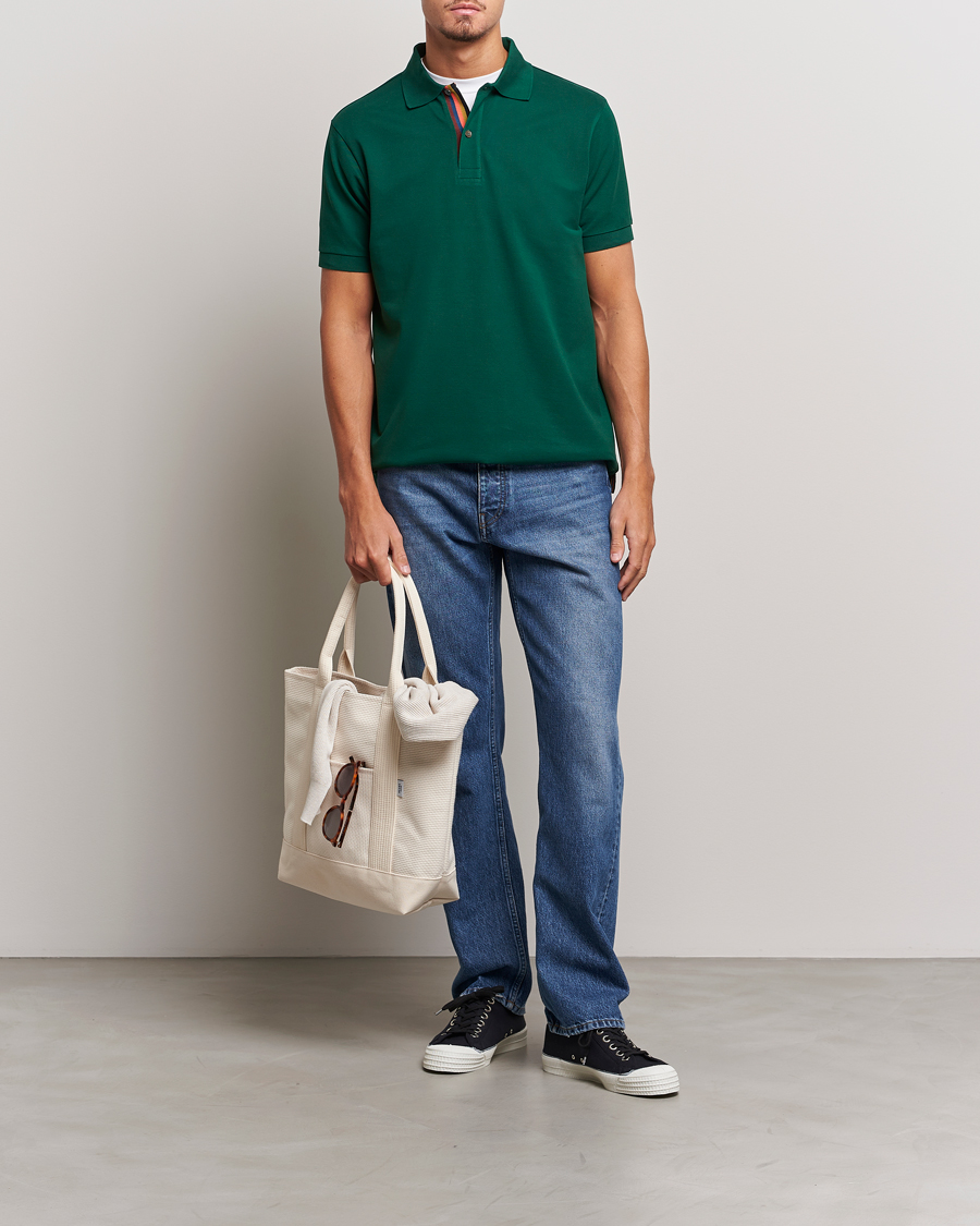 Uomini | Polo | Paul Smith | Placket Stripe Polo Green