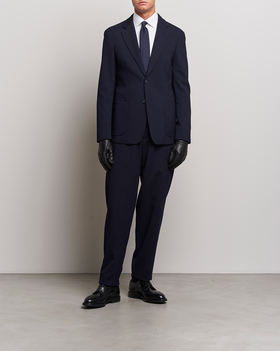Uomini | Blazers | Giorgio Armani | Wool Stretch Blazer Navy