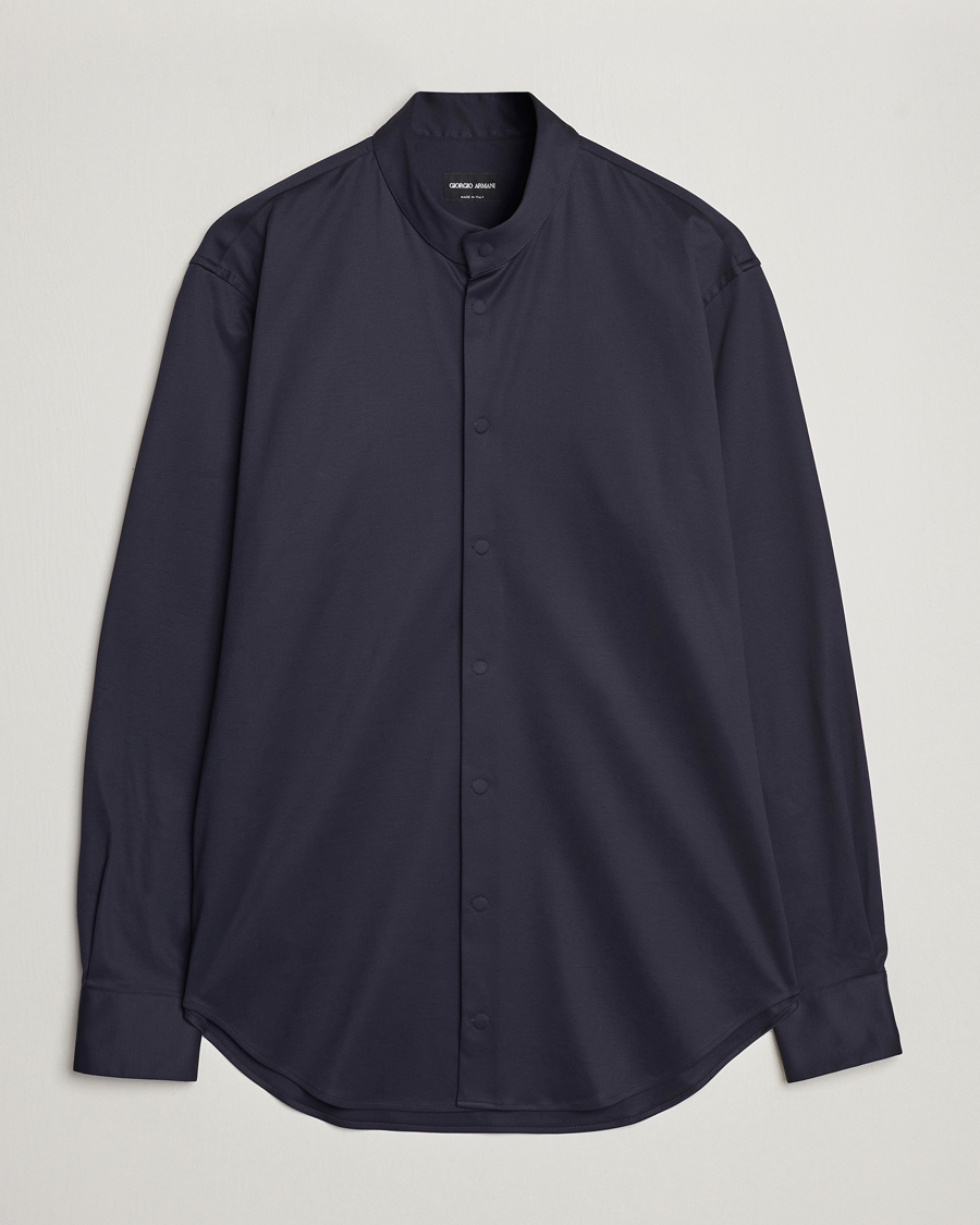 Uomini | Camicie | Giorgio Armani | Guru Collar Shirt Navy
