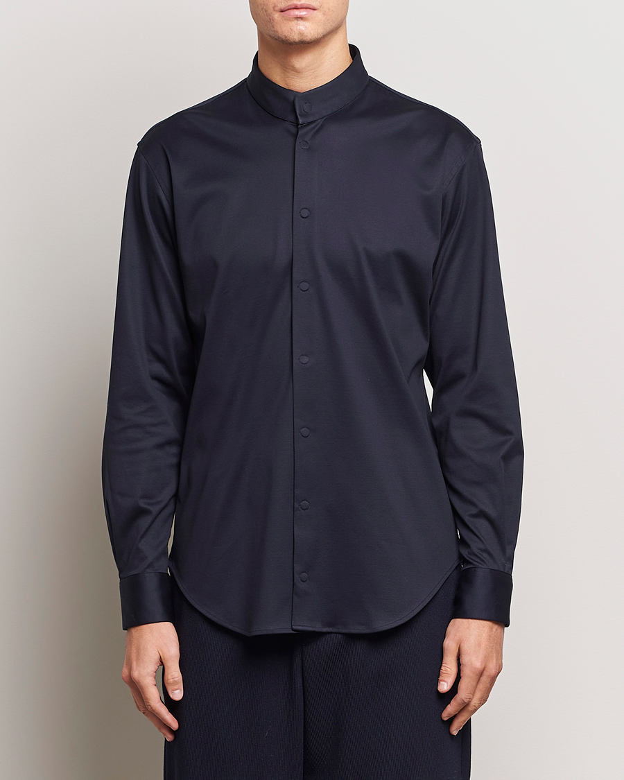 Uomini | Camicie | Giorgio Armani | Guru Collar Shirt Navy