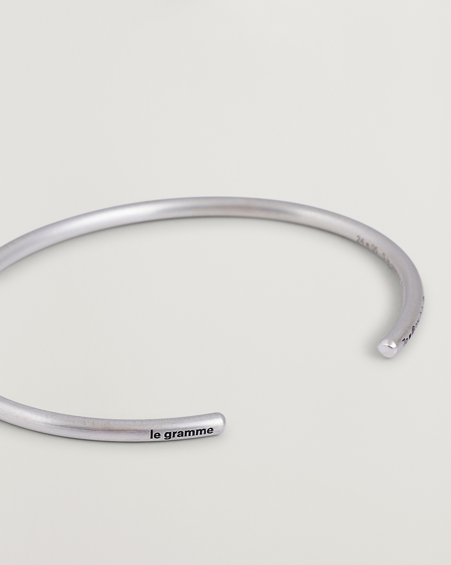 Uomini | Gioielli | LE GRAMME | Bangle Bracelet Brushed Sterling Silver 7g