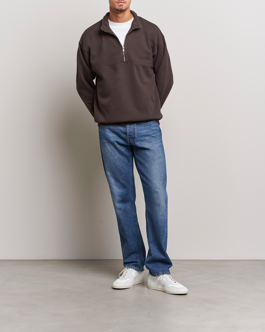 Uomini | Maglieria | Colorful Standard | Classic Organic Half-Zip Coffee Brown