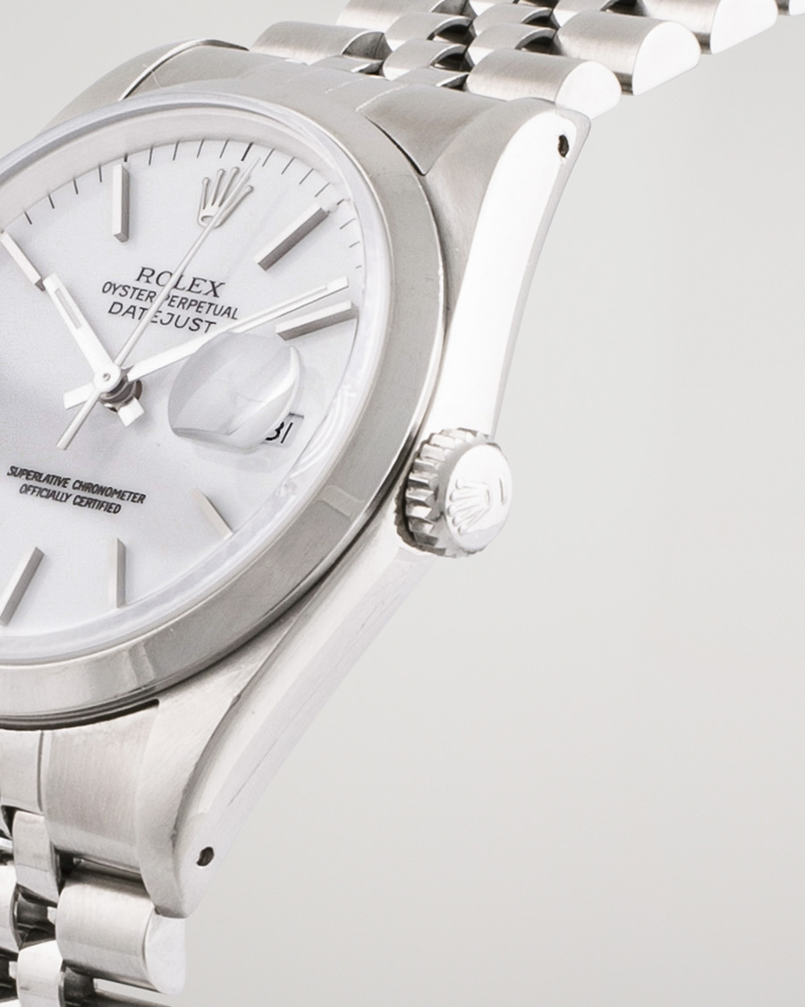 Uomini | Rolex Pre-Owned Datejust 16200 Oystert Perpetual Steel White Steel White | Rolex Pre-Owned | Datejust 16200 Oystert Perpetual Steel White Steel White