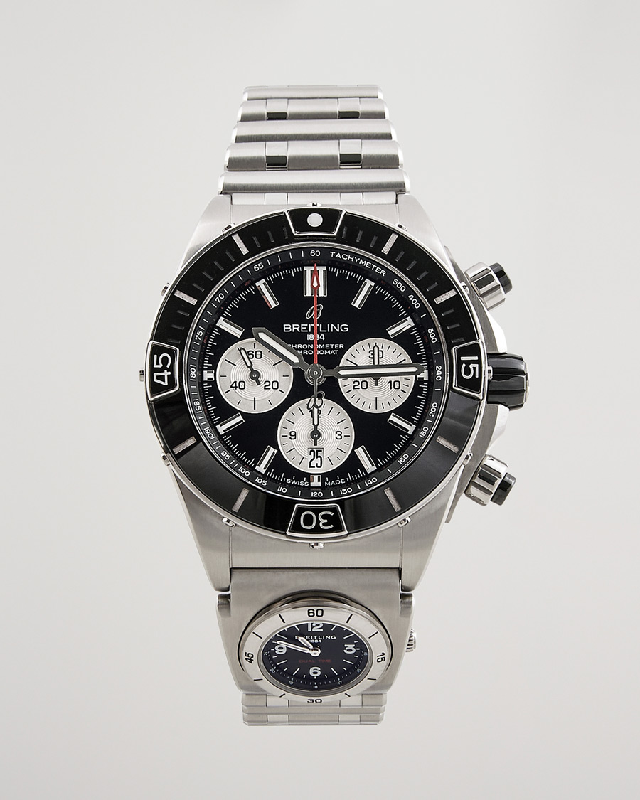 Uomini | Breitling Pre-Owned Super Chronomat B01 44 Steel Black | Breitling Pre-Owned | Super Chronomat B01 44 Steel Black