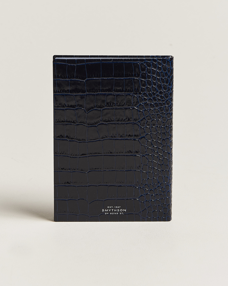 Uomini | Quaderni | Smythson | Mara Leather Notebook Navy