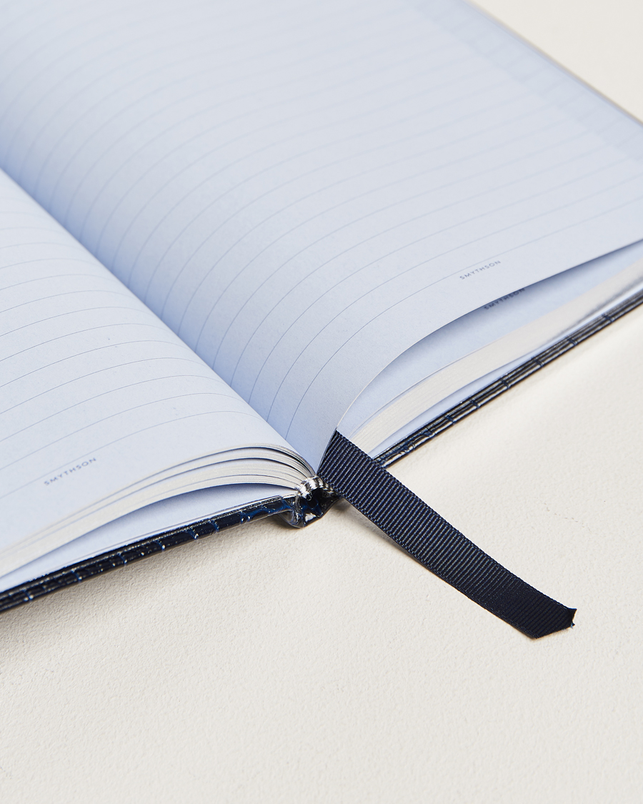Uomini | Quaderni | Smythson | Mara Leather Notebook Navy