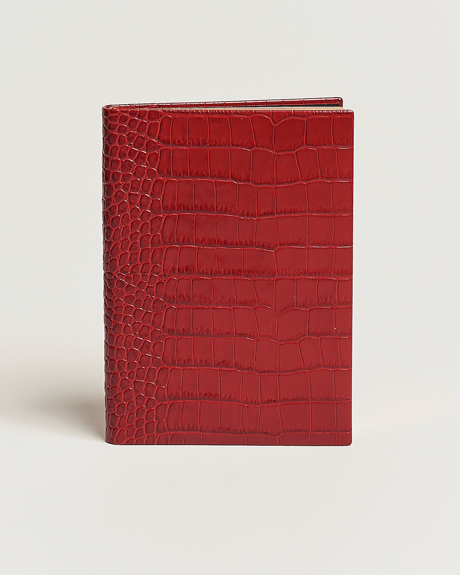 Uomini | Smythson Mara Leather Soho Notebook Red | Smythson | Mara Leather Soho Notebook Red