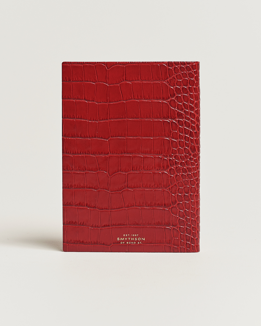 Uomini | Smythson Mara Leather Soho Notebook Red | Smythson | Mara Leather Soho Notebook Red