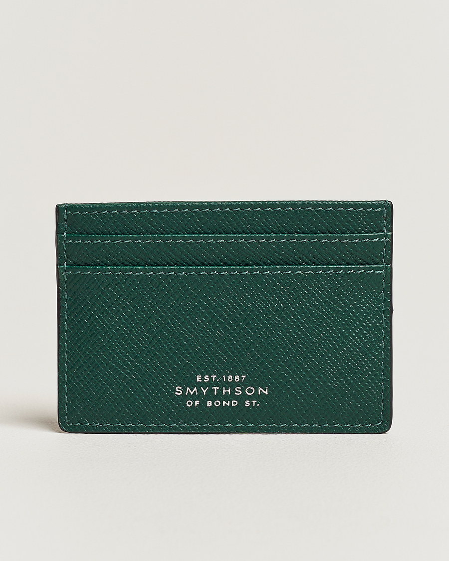 Uomini | Smythson Panama Flat Cardholder Forest Green | Smythson | Panama Flat Cardholder Forest Green