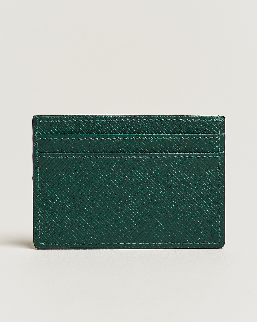 Uomini | Smythson Panama Flat Cardholder Forest Green | Smythson | Panama Flat Cardholder Forest Green