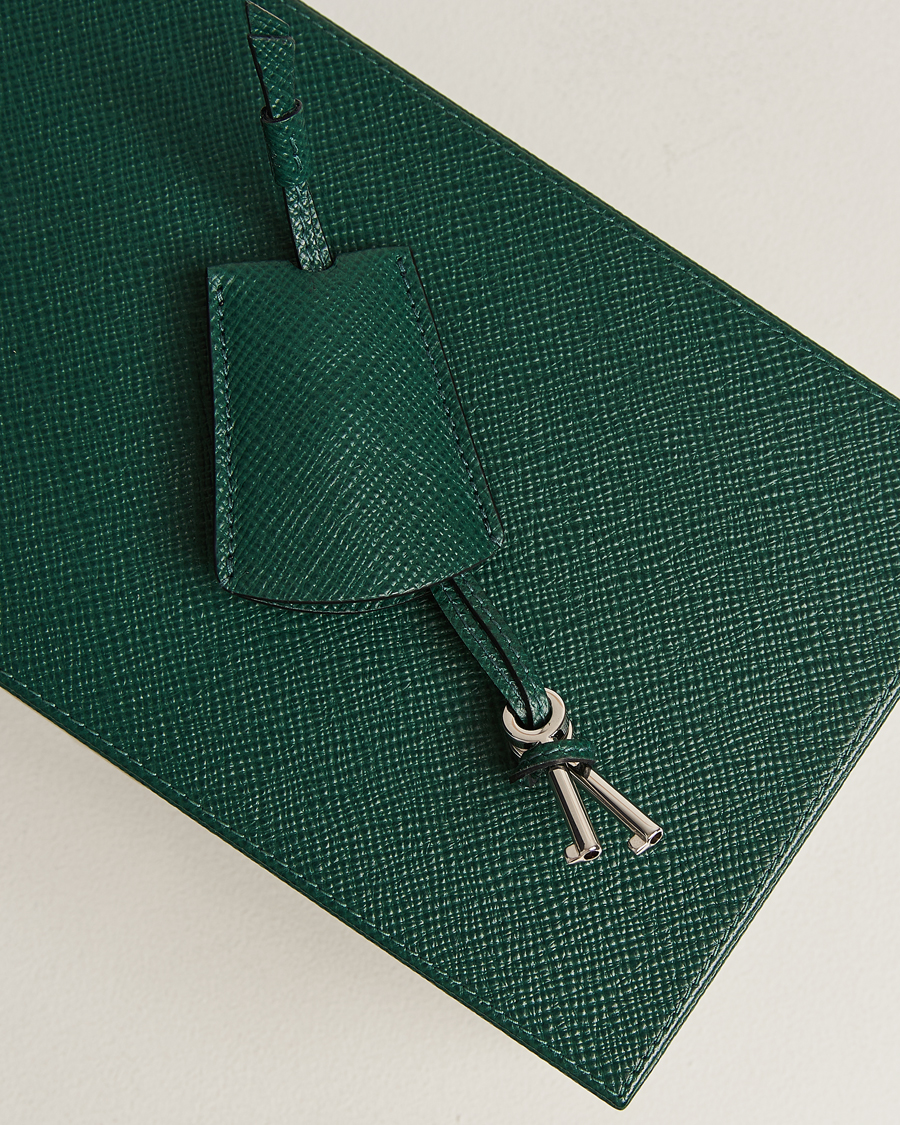 Uomini | Smythson Panama Lockable Watch And Cufflink Box Forest Green | Smythson | Panama Lockable Watch And Cufflink Box Forest Green