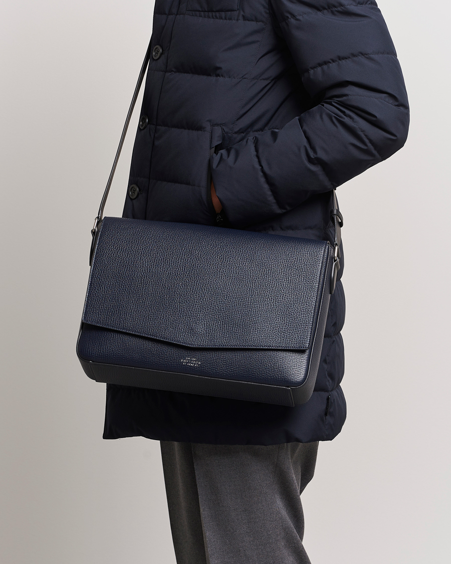 Uomini | Smythson Ludlow Messenger Bag Navy | Smythson | Ludlow Messenger Bag Navy