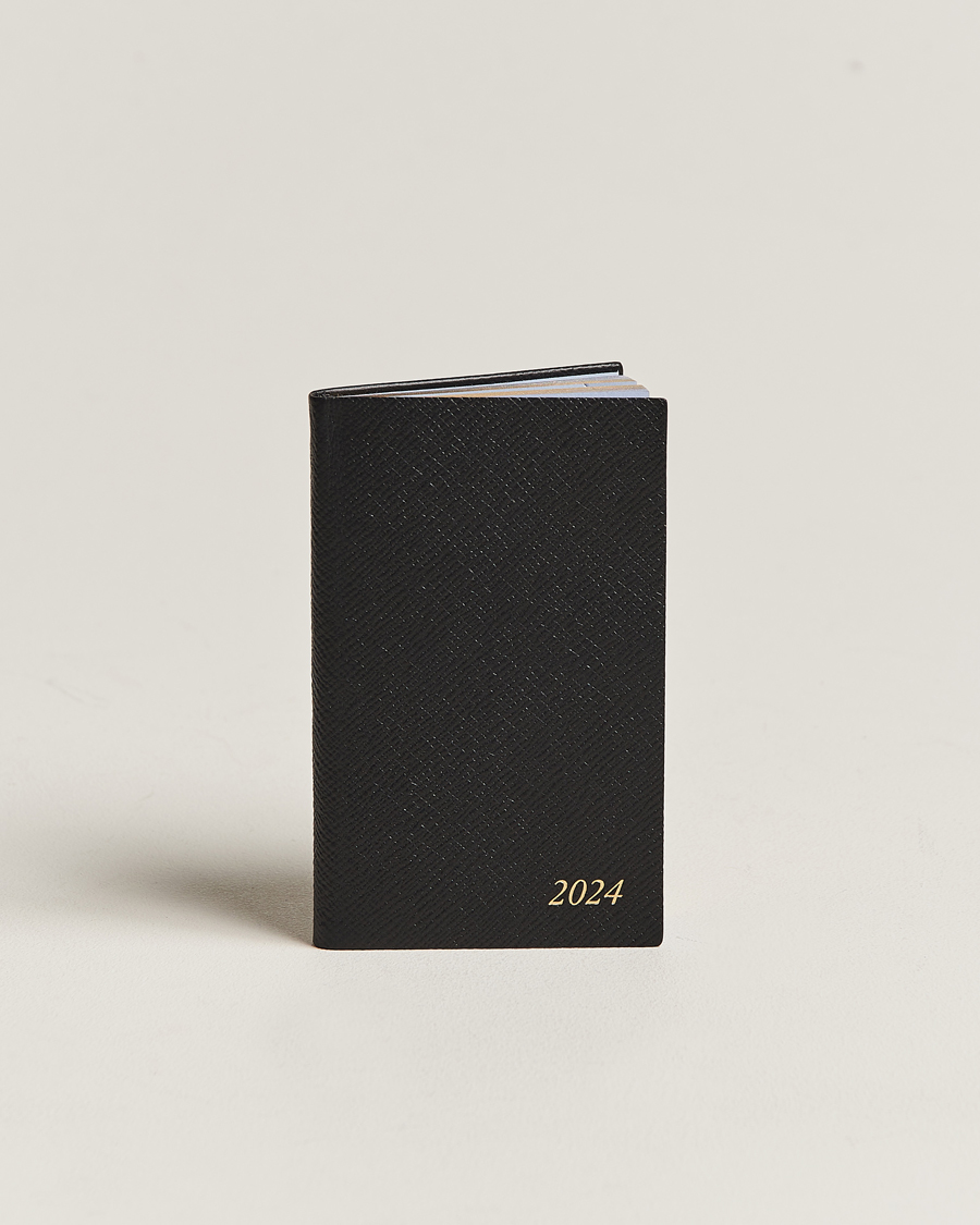 Uomini | Smythson Panama Crossgrain Diary 2024 Black | Smythson | Panama Crossgrain Diary 2024 Black