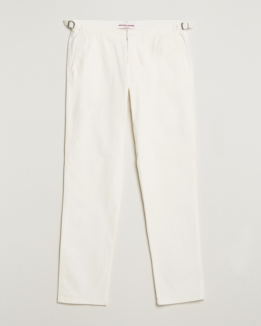Uomini | Pantaloni | Orlebar Brown | Fallon Cotton Stretch Trousers Sea Mist