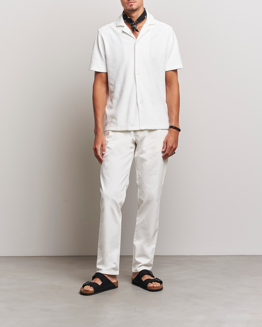 Uomini | Pantaloni | Orlebar Brown | Fallon Cotton Stretch Trousers Sea Mist