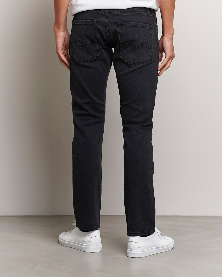 Uomini | Jeans | Replay | Rocco Tapered Stretch Jeans Washed Black