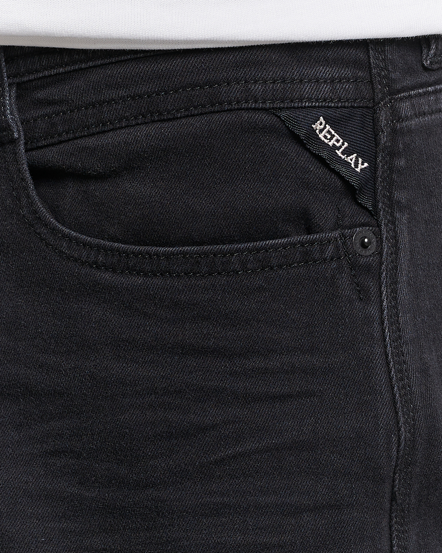Uomini | Jeans | Replay | Rocco Tapered Stretch Jeans Washed Black
