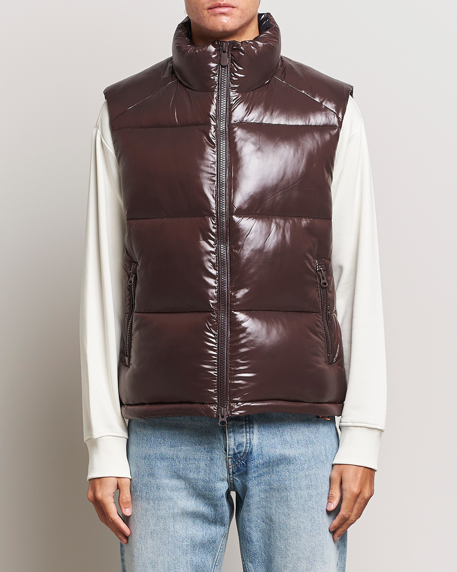 Uomini | Giacche | Save The Duck | Ailantus Padded Puffer Vest Brown Black