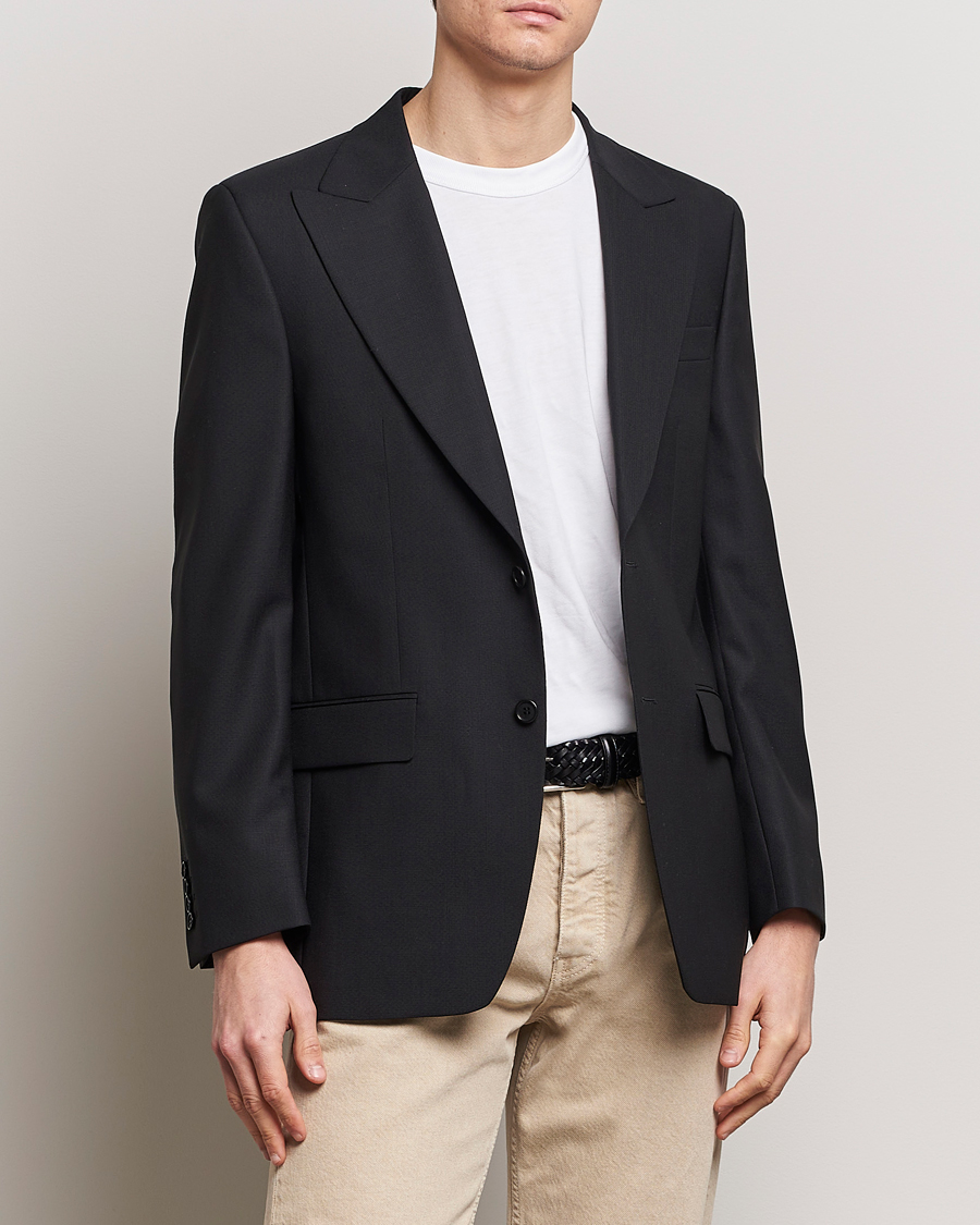 Uomini | Blazers | Sunflower | Single Breasted Wool Blazer Black