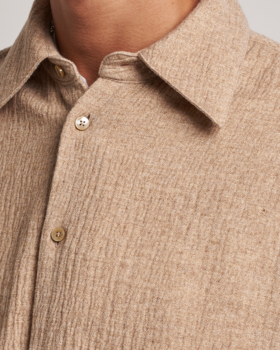 Uomini | Camicie | Sunflower | Please Light Wool Shirt Beige