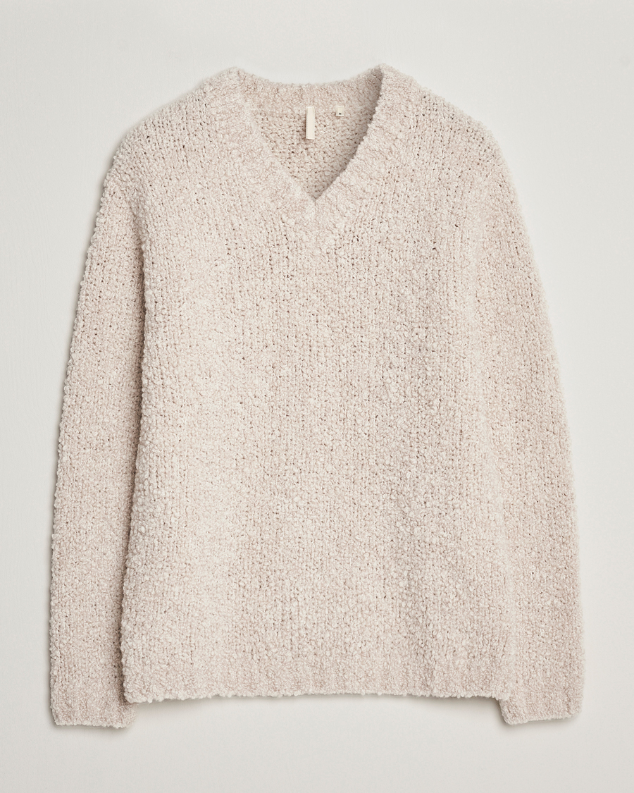Uomini | Maglieria | Sunflower | Aske Boucle Sweater Off White