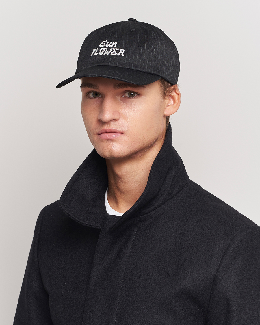Uomini | Sunflower Pinstripe Dad Cap Black | Sunflower | Pinstripe Dad Cap Black