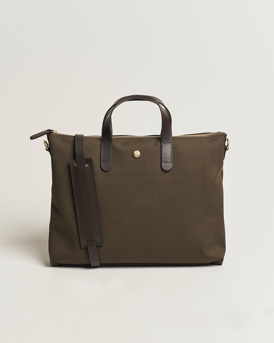 Uomini | Borse | Mismo | MismoM/S Canvas Slim BriefArmy/Dark Brown