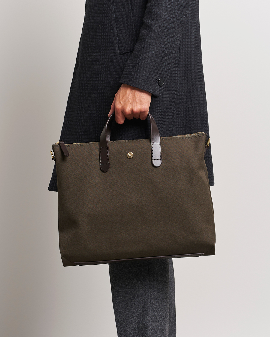Uomini | Borse | Mismo | MismoM/S Canvas Slim BriefArmy/Dark Brown