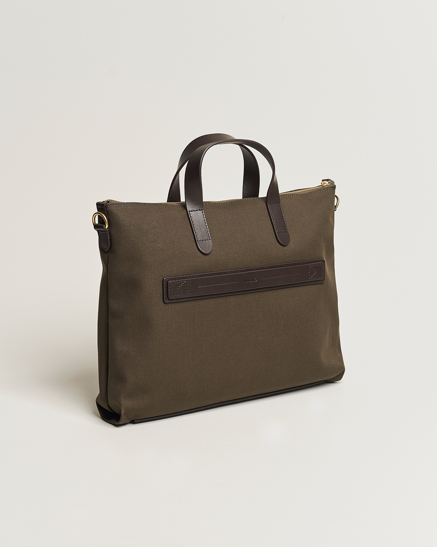 Uomini | Borse | Mismo | MismoM/S Canvas Slim BriefArmy/Dark Brown