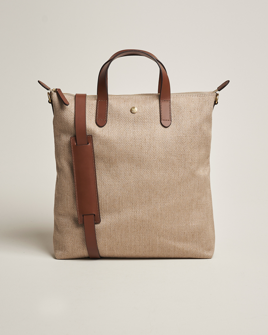 Uomini | Mismo M/S Shopper Grand Herringbone/Cuoio | Mismo | M/S Shopper Grand Herringbone/Cuoio