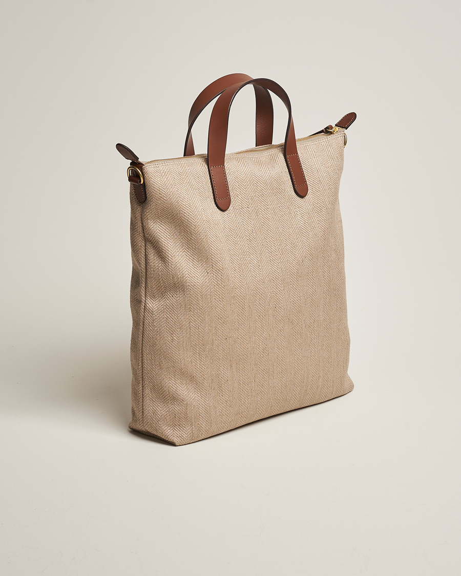 Uomini | Mismo M/S Shopper Grand Herringbone/Cuoio | Mismo | M/S Shopper Grand Herringbone/Cuoio