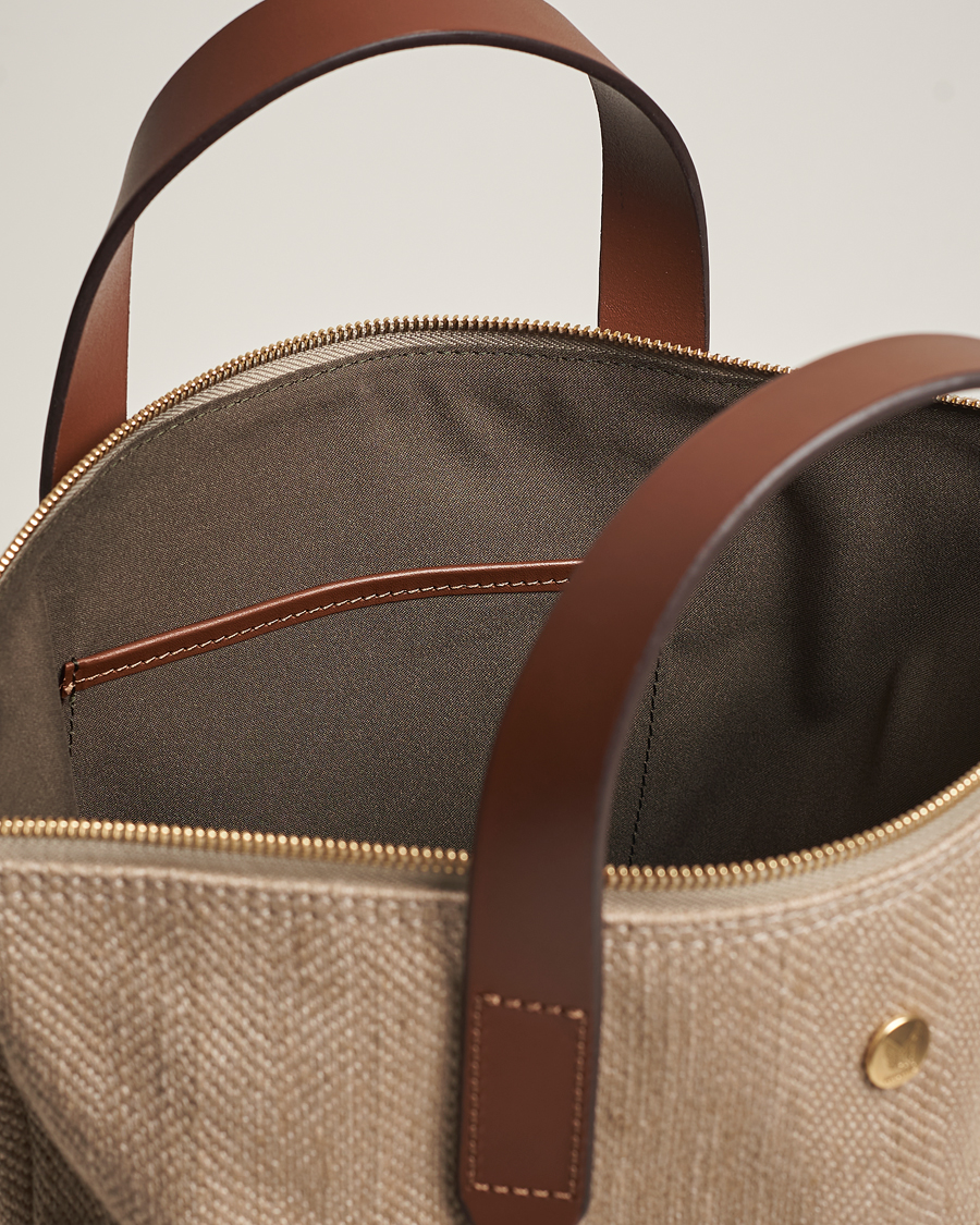 Uomini | Mismo M/S Shopper Grand Herringbone/Cuoio | Mismo | M/S Shopper Grand Herringbone/Cuoio