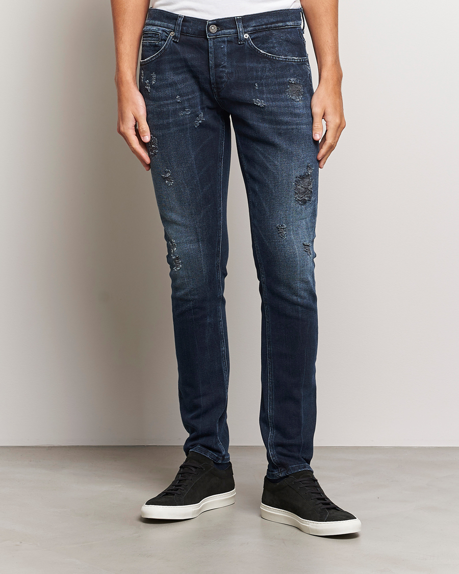 Uomini | Jeans | Dondup | George Destroyed Jeans Blue Black