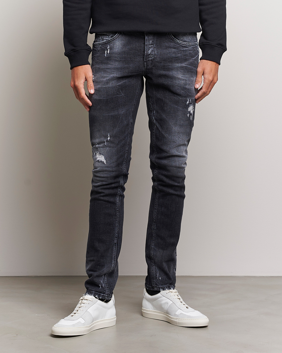 Uomini | Jeans | Dondup | George Destroyed Jeans Vintage Black