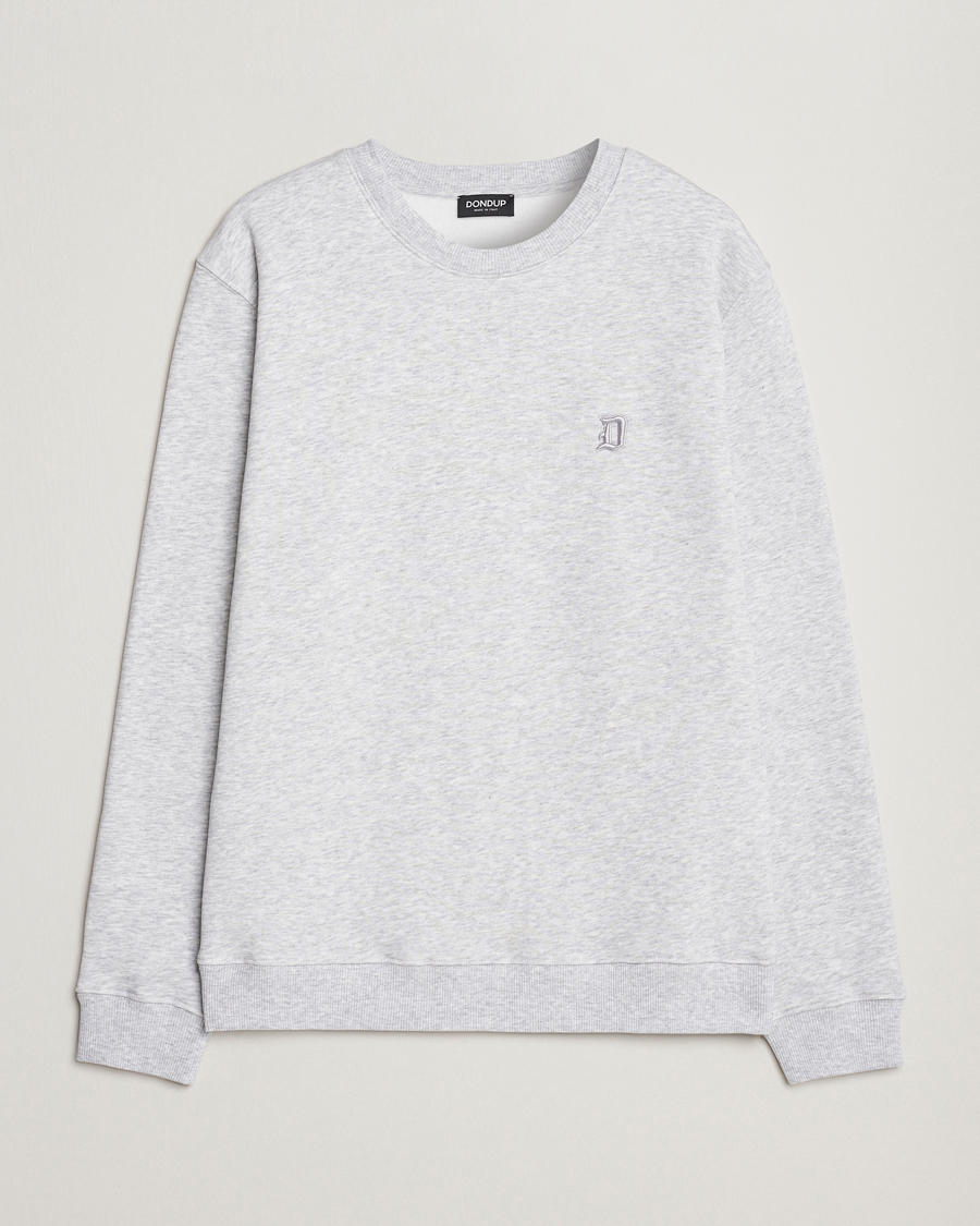 Uomini | Maglieria | Dondup | Logo Crew Neck Sweatshirt Light Grey