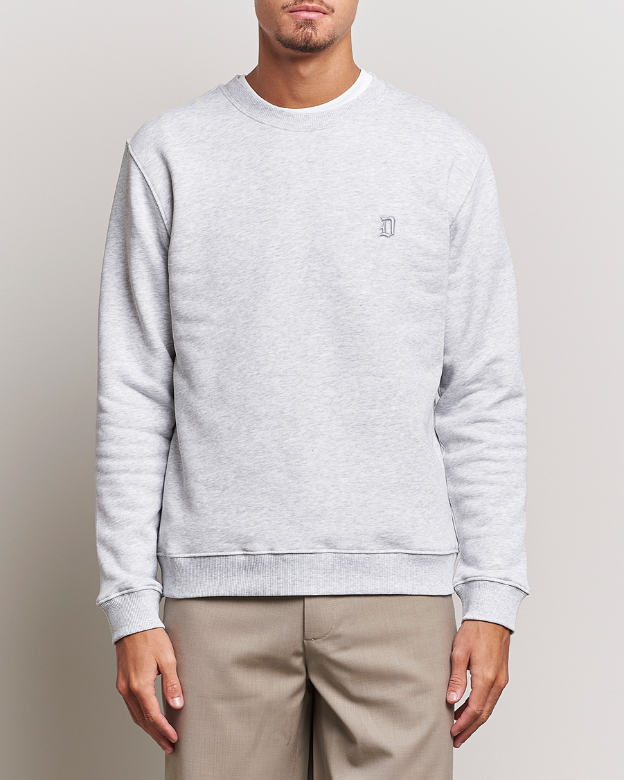 Uomini | Maglieria | Dondup | Logo Crew Neck Sweatshirt Light Grey