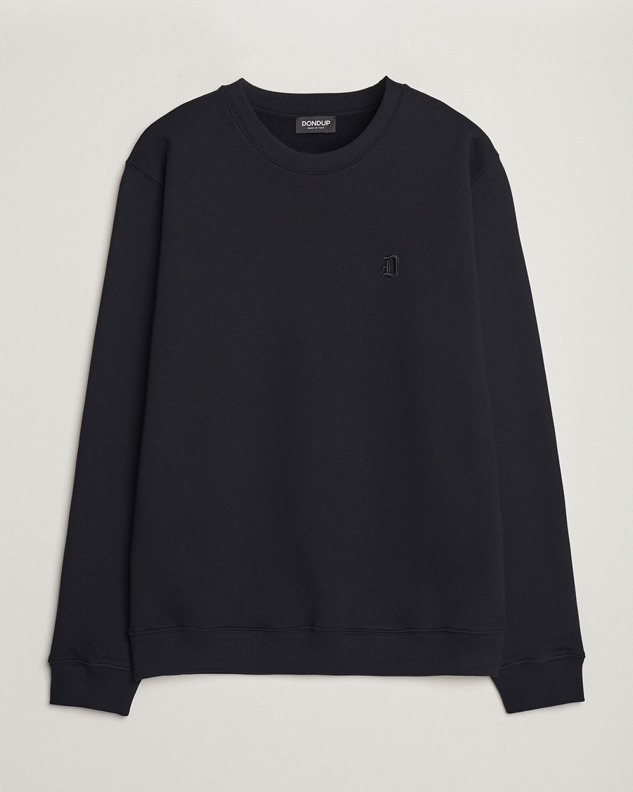 Uomini | Maglieria | Dondup | Logo Crew Neck Sweatshirt Black