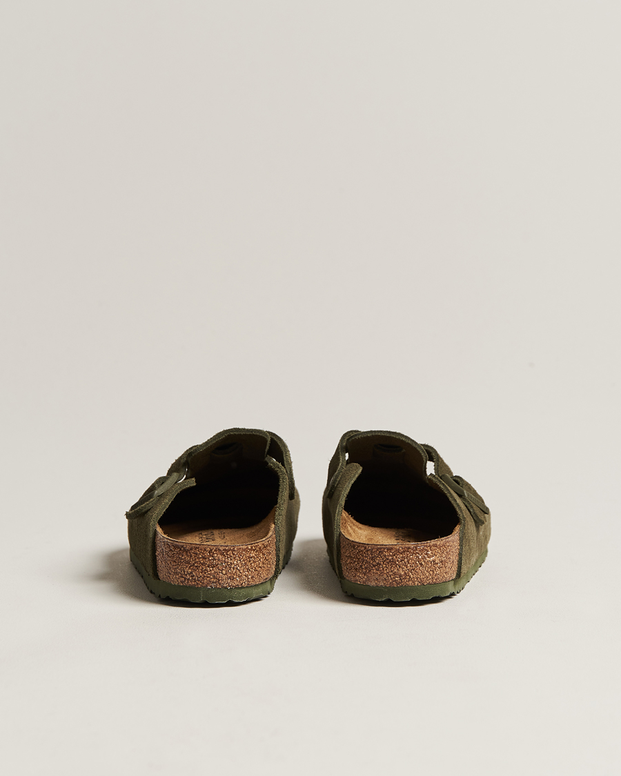Uomini | BIRKENSTOCK Boston Classic Footbed Thyme Green Suede | BIRKENSTOCK | Boston Classic Footbed Thyme Green Suede