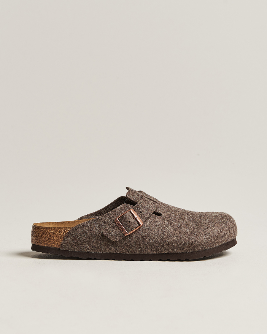 Uomini | BIRKENSTOCK Boston Classic Footbed Wool Felt Antracite | BIRKENSTOCK | Boston Classic Footbed Wool Felt Antracite